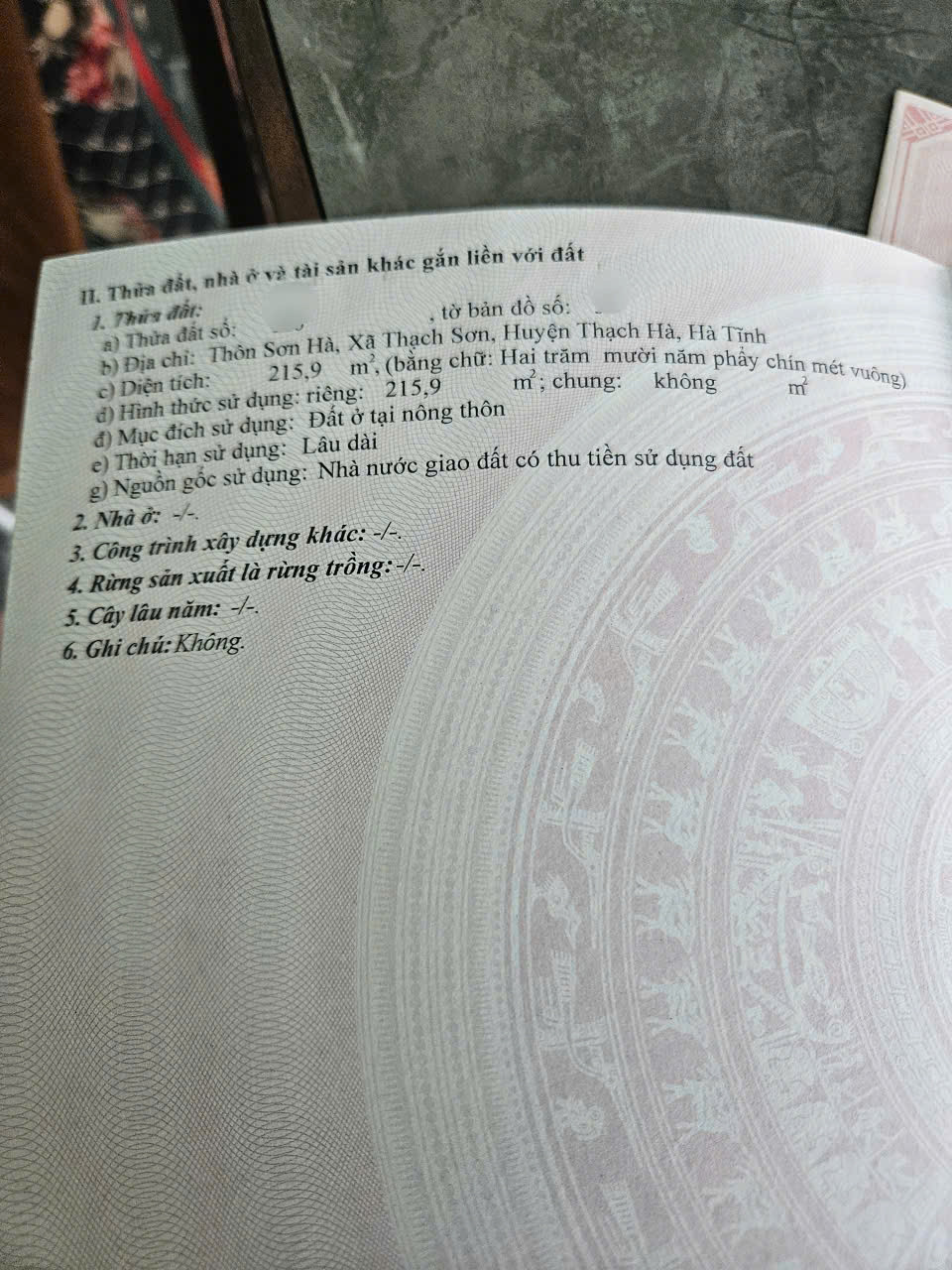 Đất QH rẻ thạch sơn thạch hà hà tĩnh. Cách TL20 50m Cách khu cn vsip 1,5 km